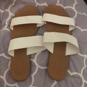 White sandals